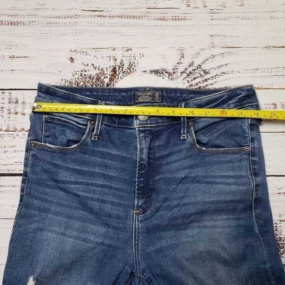 Abercrombie & Fitch Simone High Rise Super Skinny Distressing distressed Size 29 - Picture 8 of 10